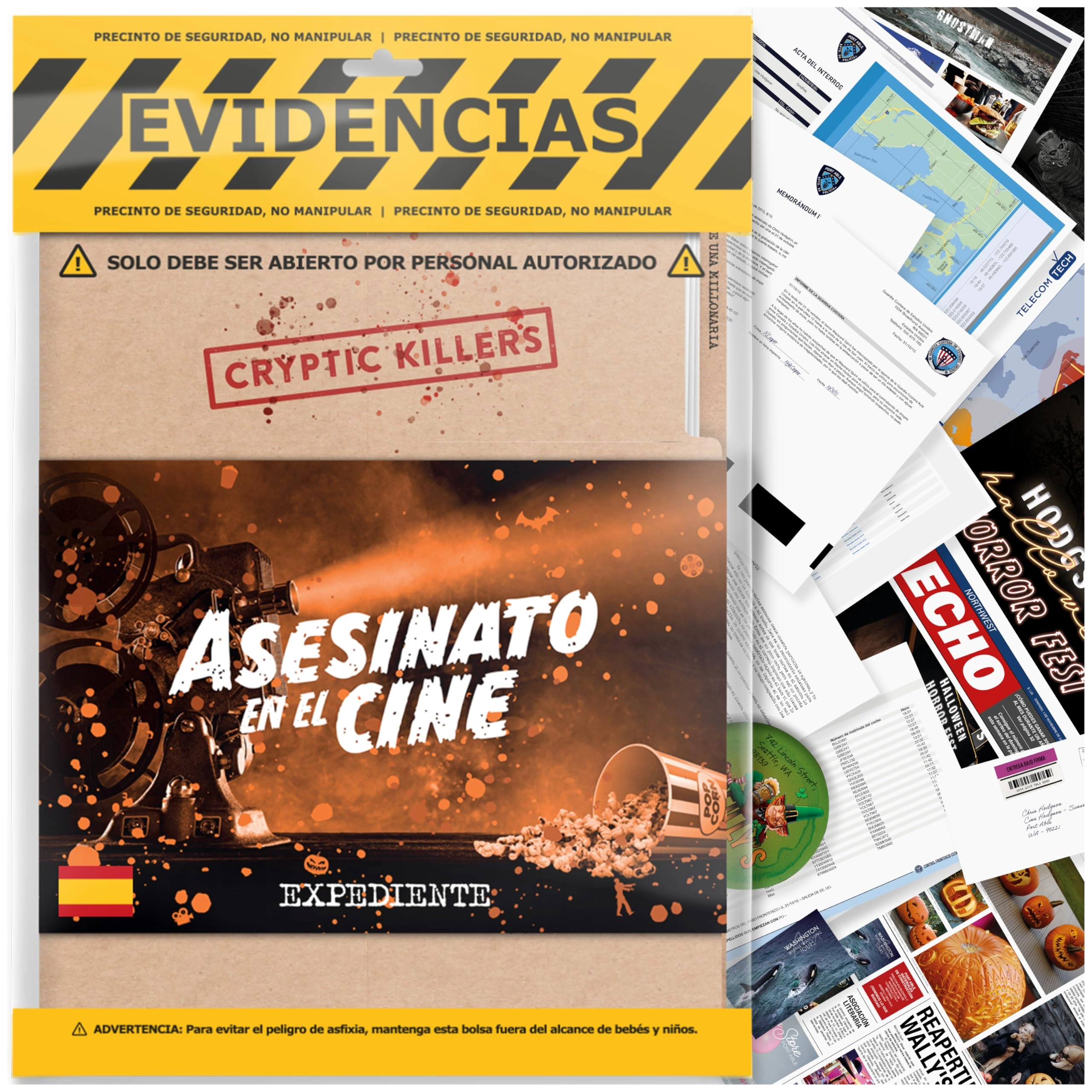 Cryptic Killers Juego de Asesinato y Misterio: Investigación del expediente de un Caso (Spanish)