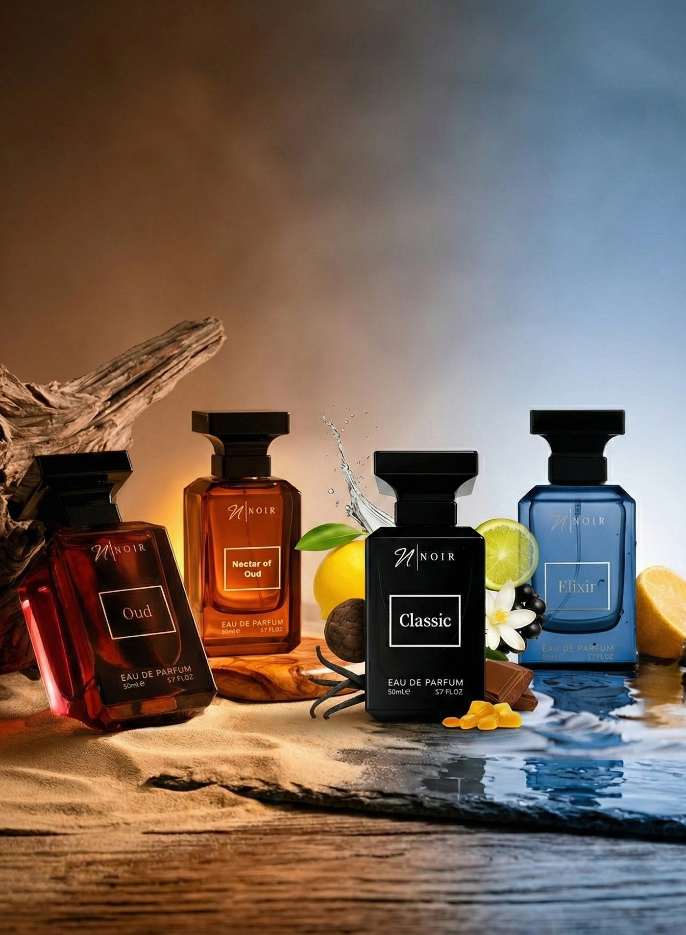 noir Oud EDP - 80ml + Classic Eau de Parfum + Nectar of Oud Eau de Parfum + Elixir