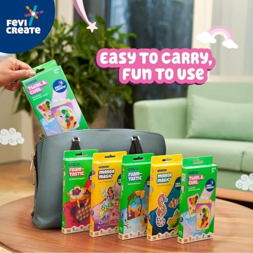 Build-n-Create Twirl & Curl Unicorn Greeting Card Kit - 5+ years 4 Greeting Cards