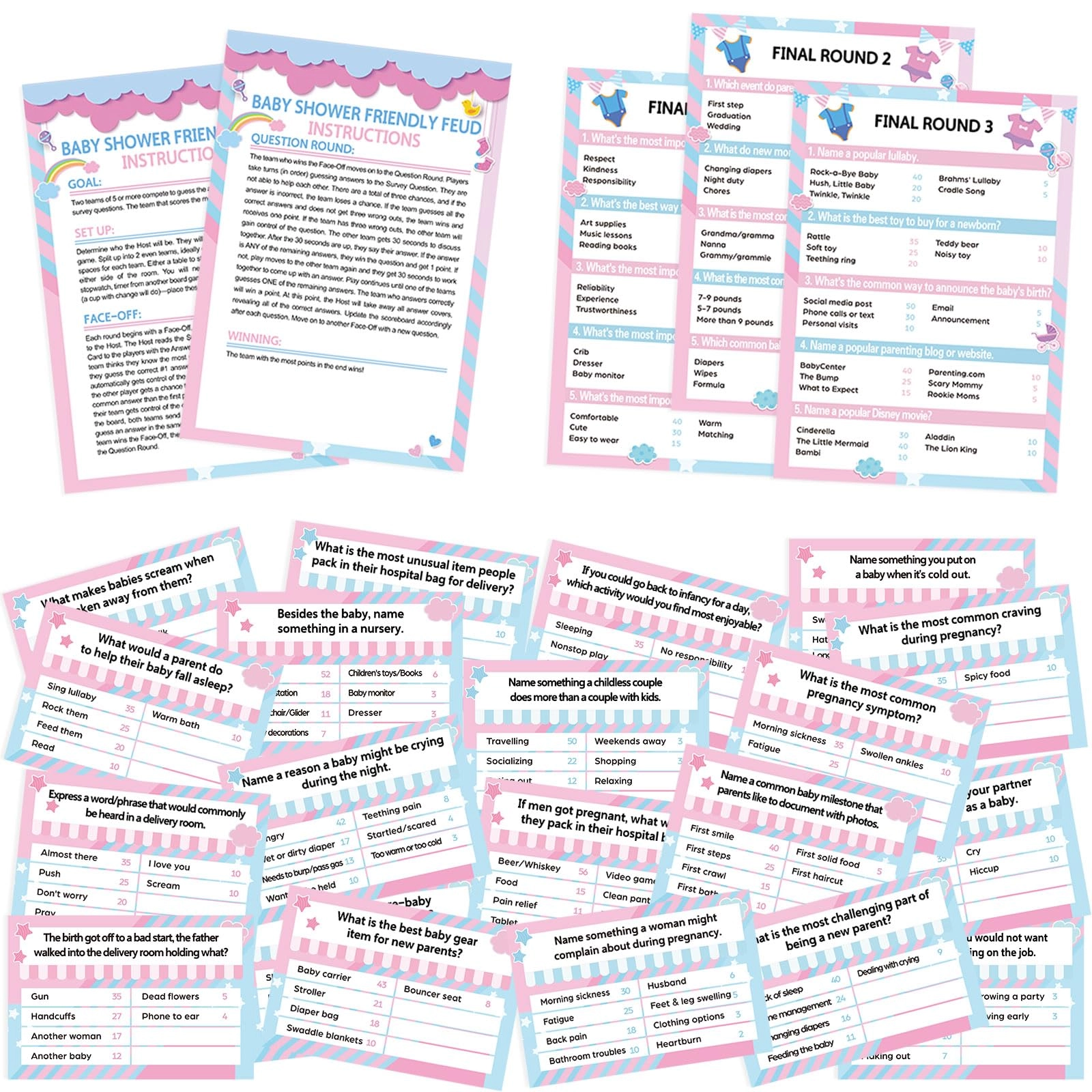 AmazingSpark Grad Feud Cards - Abkhazian 12 years and up 25 Pcs