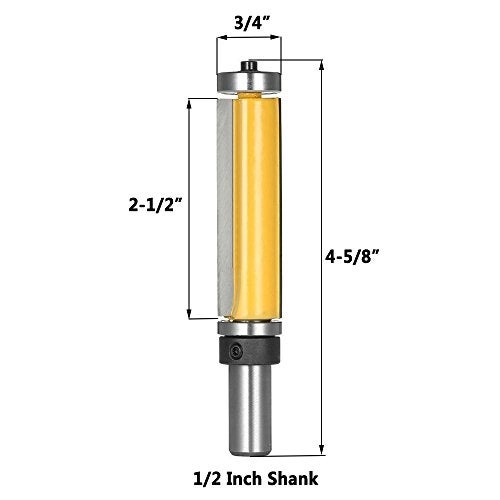 Flush Trim Pattern Router Bit - 3/4 Inch 1/2 Inch