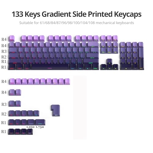 142 Key Cherry Profile Keycap Set - PBT Translucent Characters