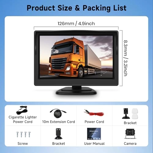 Car Reversing Camera Kit - Night Vision wired 1024*600