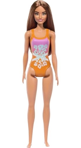 Barbie Fashion & Beauty Beach Doll - Orange Swimsuit Ages 3+