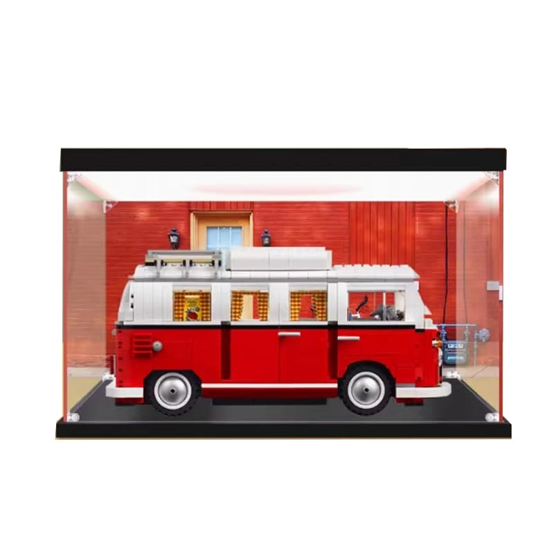 Clear Acrylic Display Case for Lego Creator 10220 - 36x18x18cm Black Bottom