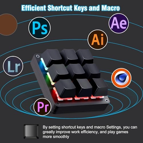 One-Handed Macro Mechanical Keyboard - USB-C Wired