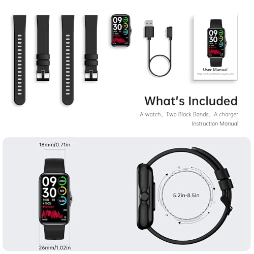 Fitness Tracker - 1.47" HD 24/7 Heart Rate Blood Oxygen