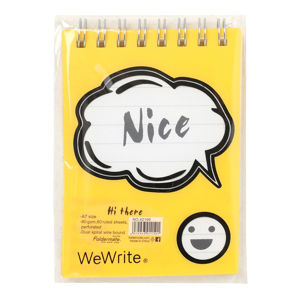 Foldermate Nice WeWrite A7 Spiral - Lined 60 Sheets