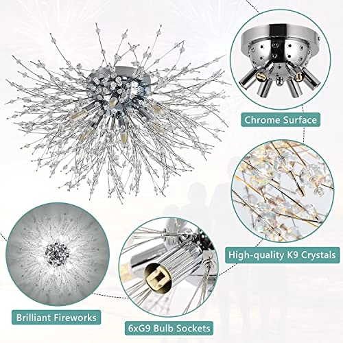 Modern Crystal Ceiling Lights - Dimmable