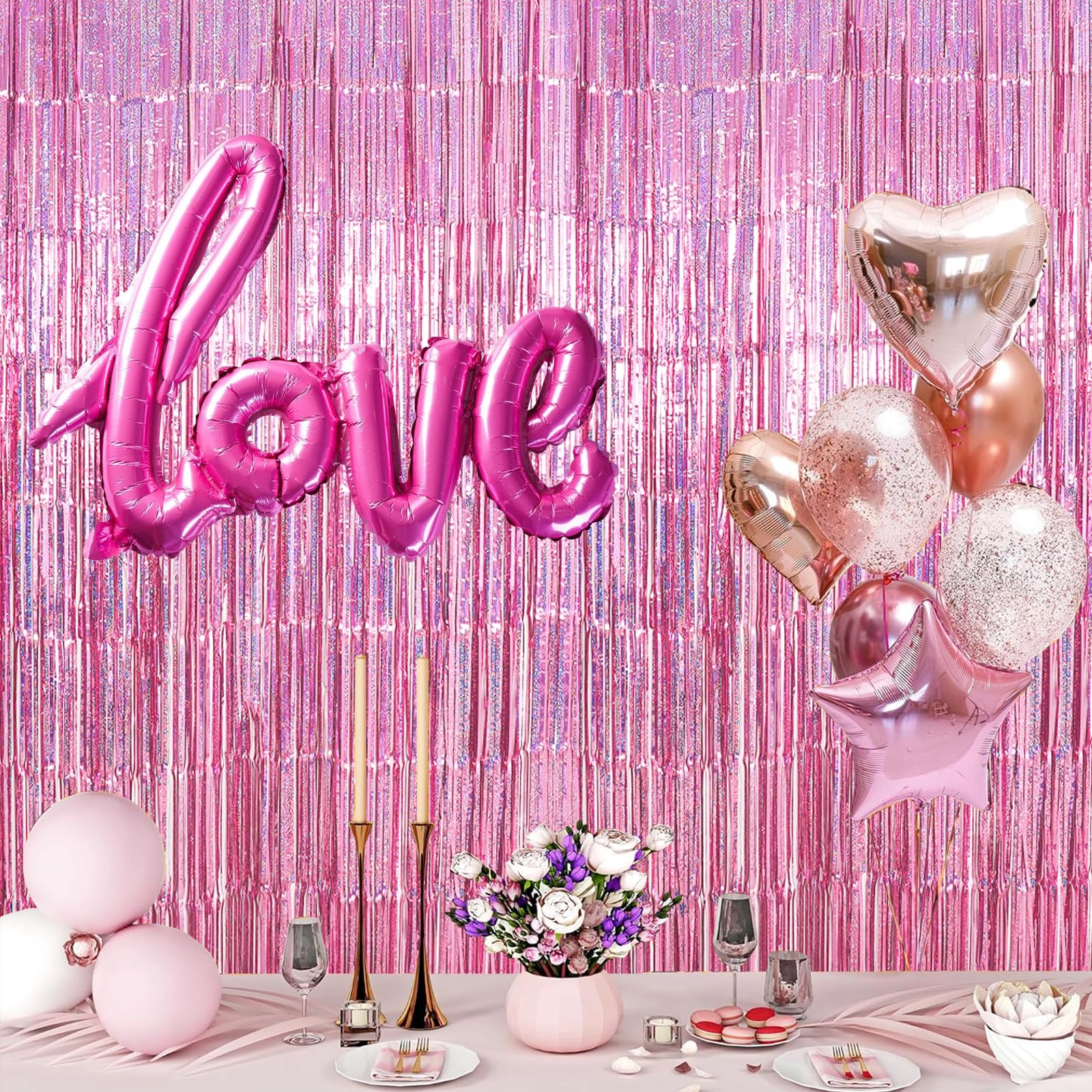 Glitter Tinsel Curtain - 2 Pack Birthday