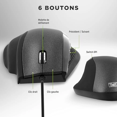 Souris Ergo ergonomique pour droitier - USB