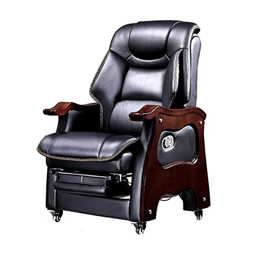 Desk Chair - PU Leather Brown High Back
