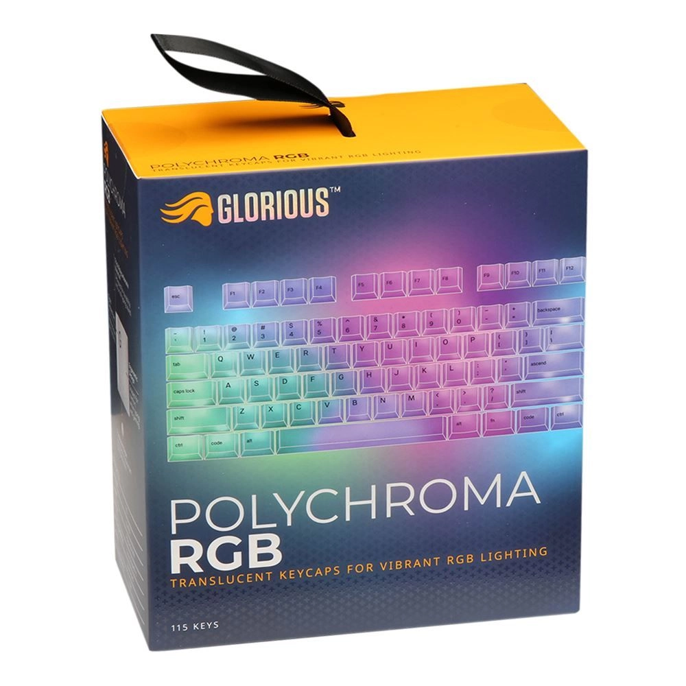 Glorious PC Gaming Race Polychroma Translucent RGB Keycaps - 60% 65% 75% TKL 96% full-sized