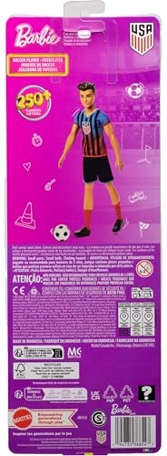 Ken Soccer Player Doll - 11.5 in Cropped Hair Soccer Ball Ages 3+