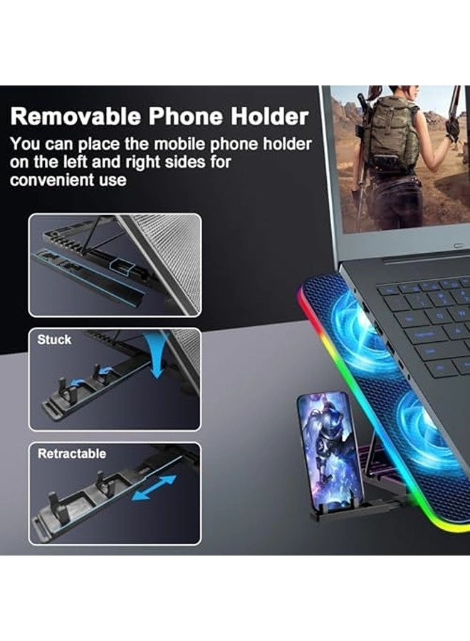 RGB Laptop Cooling Pad - 8-Fan 12 to 17 inches