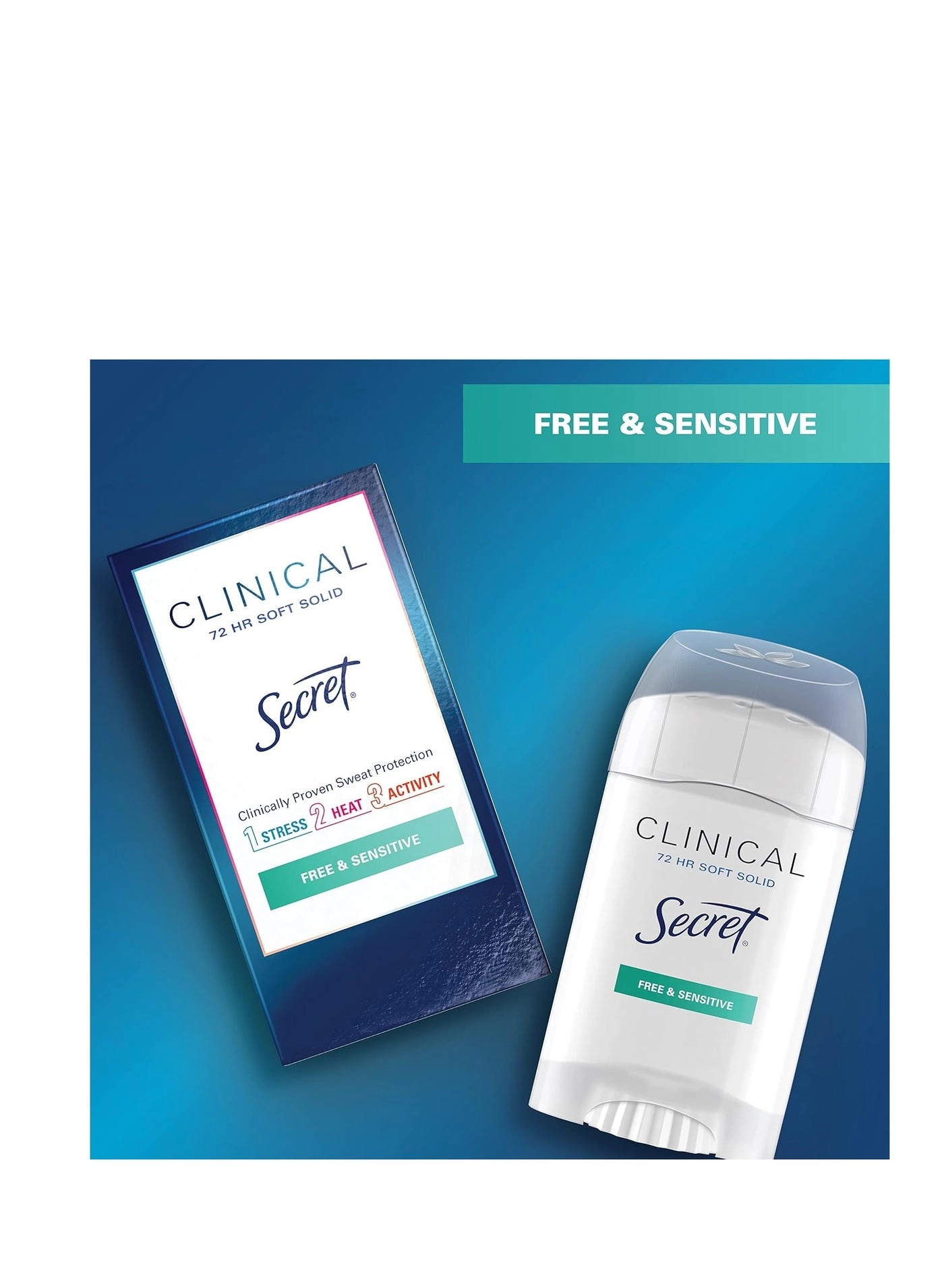 Clinical Strength Invisible Solid Antiperspirant And Deodorant - Free And Sensitive 45 g