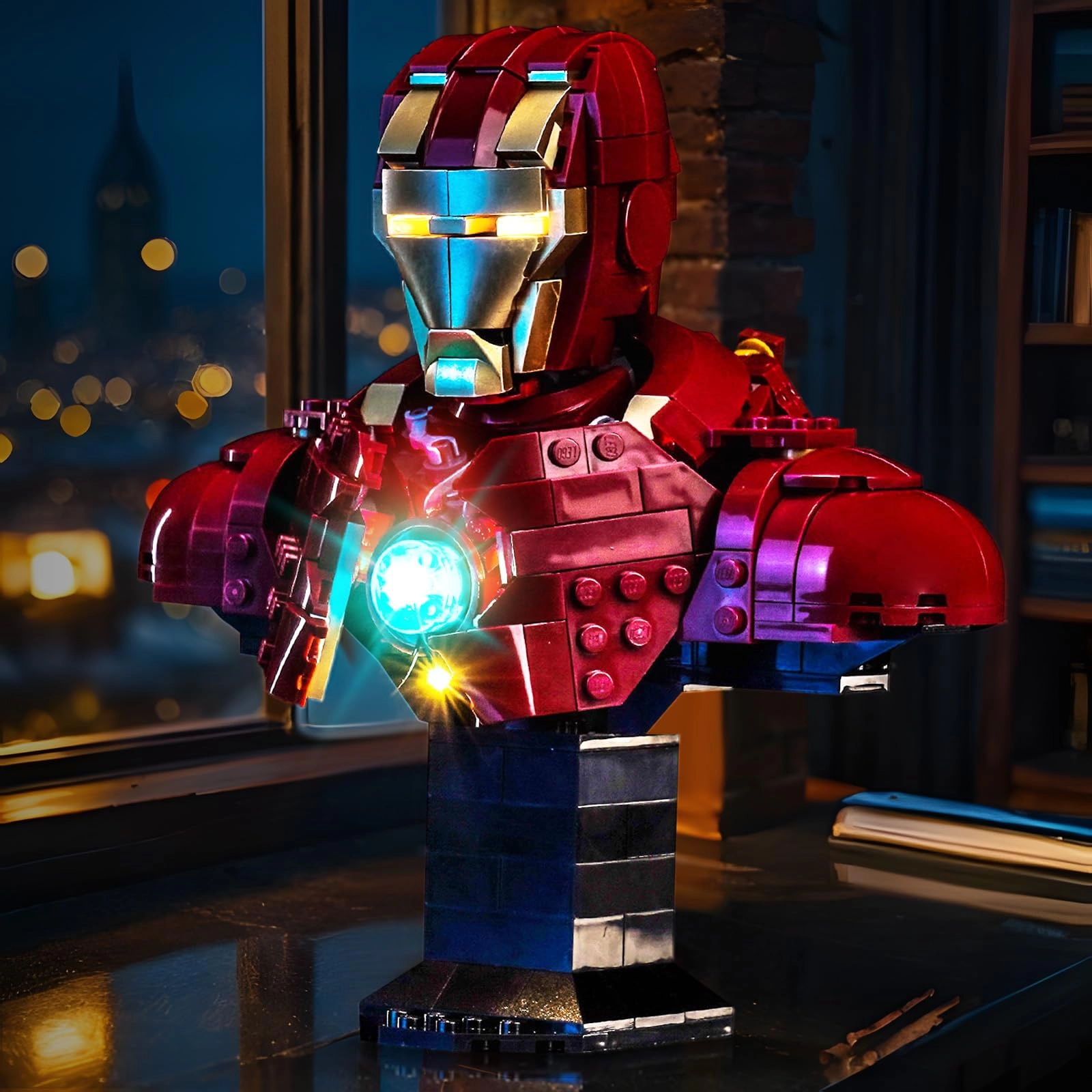 LocoLee Light kit Compatible with 76327 Iron Man MK4 Bust - LED Standard Version