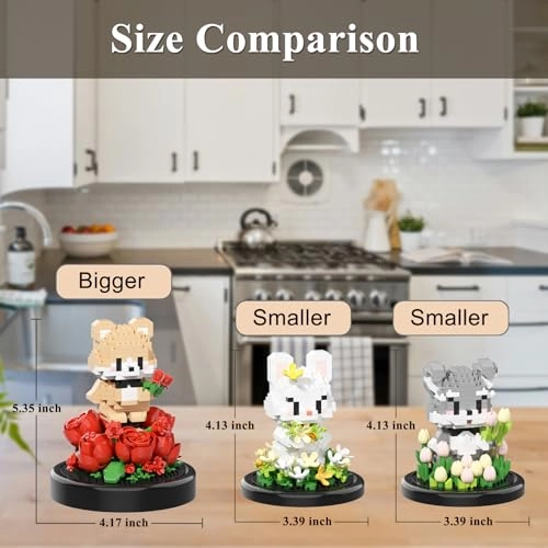 Artificial Flower Animal Building Set - Osmanthus Rabbit