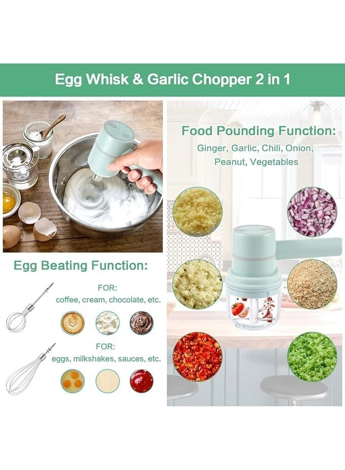 Electric Hand Mixer - 3-in-1 Cordless USB Rechargeable