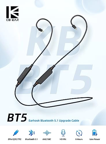 BT5 - Earphone Cable 2PIN QDC Microphone