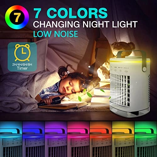 Portable Air Conditioner - 700ml 7-color LED 2H/4H Timer