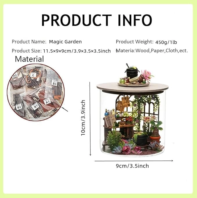 Miniature Wooden Dollhouse Furniture Kit - Creative Room 1:24