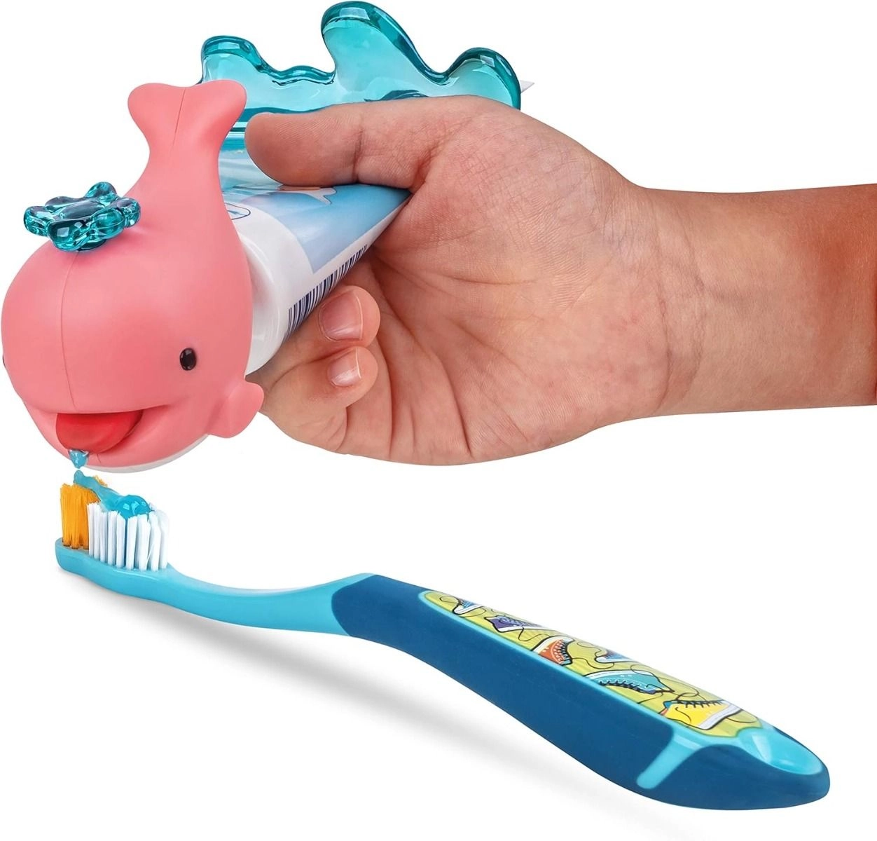 Toothbrush Cover + Soft Bristle Toothbrush - Kids + Toothpaste Tube Squeezer