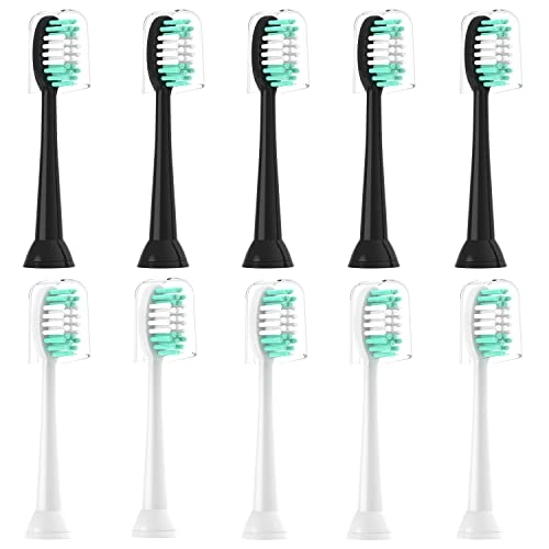 Replacement Toothbrush Heads - 10 Pack Soft Compatible with AquaSonic