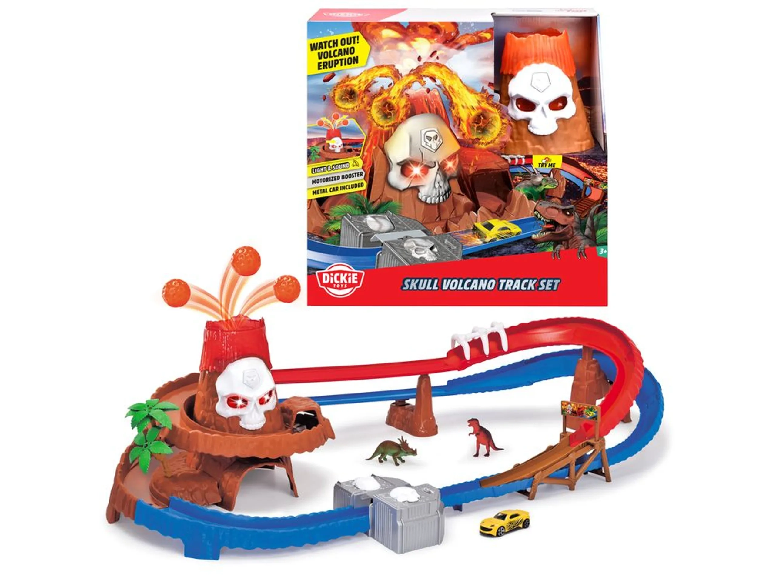 Skull Vulcano Track Set - 100 cm Includes 1 die-cast car