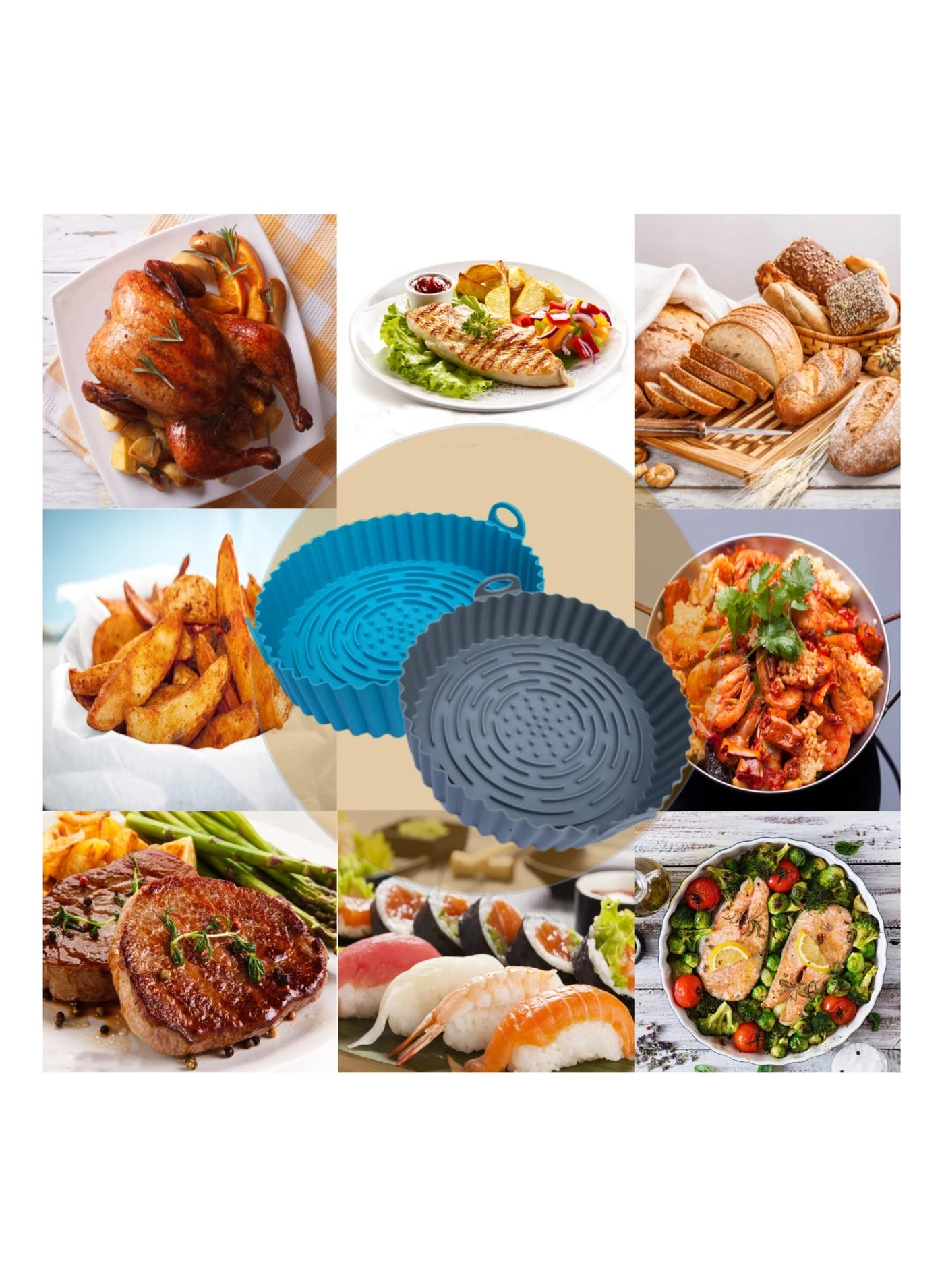 Silicone Air Fryer Liners - Silicone 2 piece(s)