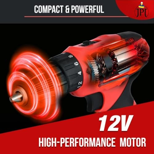 Professional 12V Powerful Cordless Drill - 1.5 Watt-hours