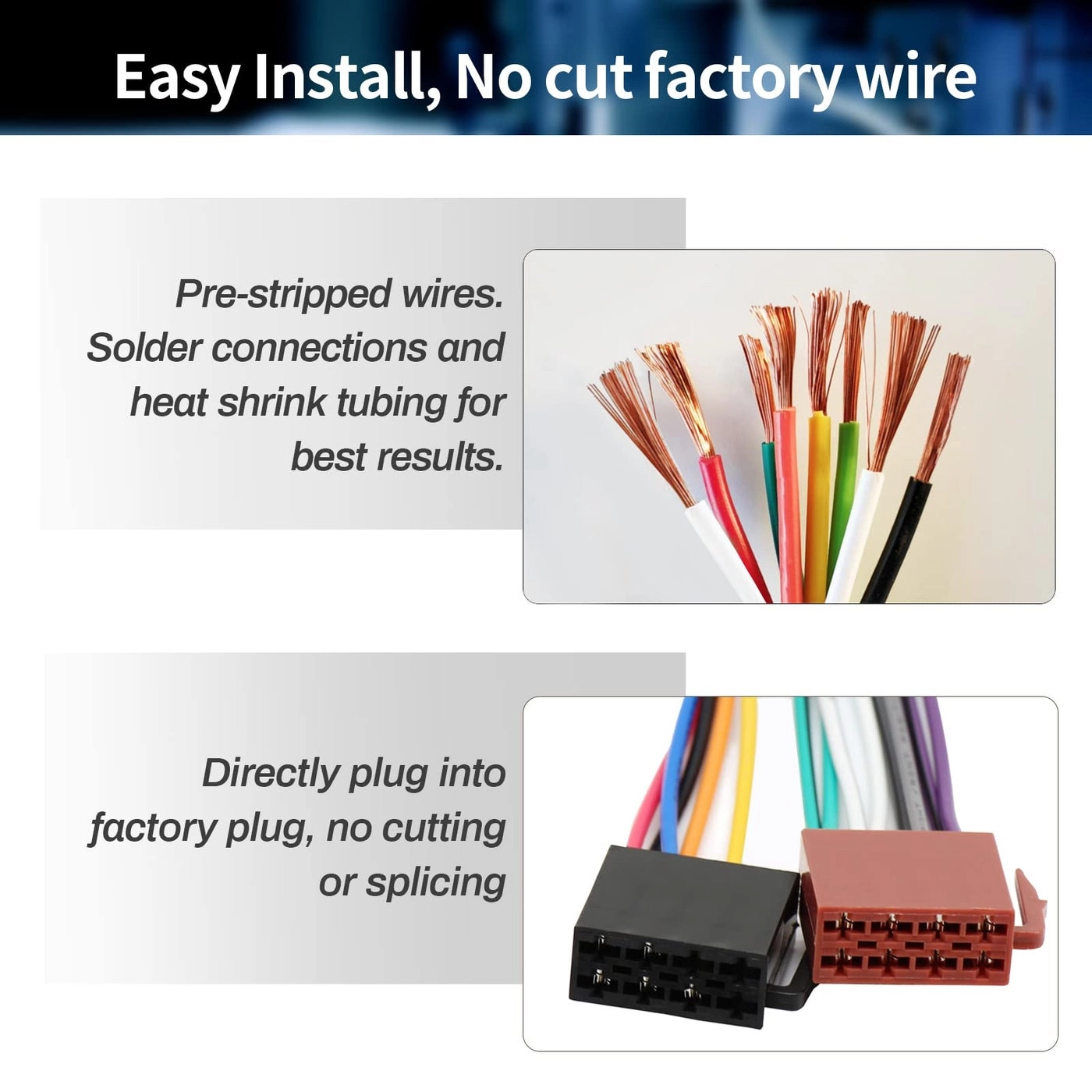 Speaker Wiring Harness - Honda Acura Compatible 4 PCS