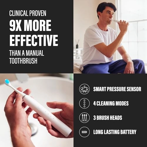 Sonic Electric Toothbrush - White 70-Day Battery Life