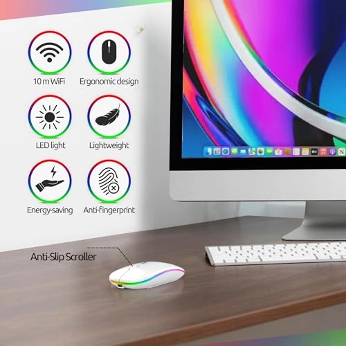 LED Wireless Mouse - Bluetooth USB