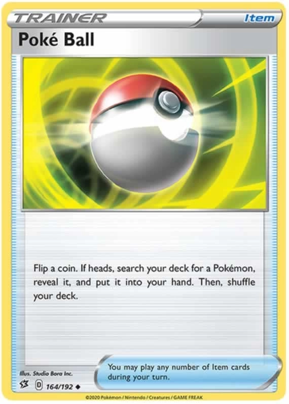 Pokémon Pokeball 164/192 - English 1pcs + Toploader