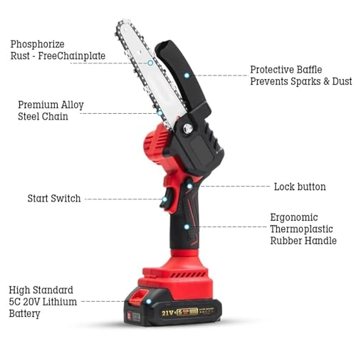 Mini handheld chain saw - 6 Inch 21V