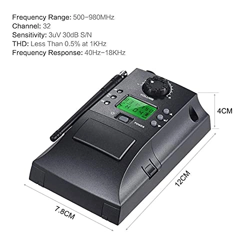 Portable UHF Instrument Wireless Microphone System