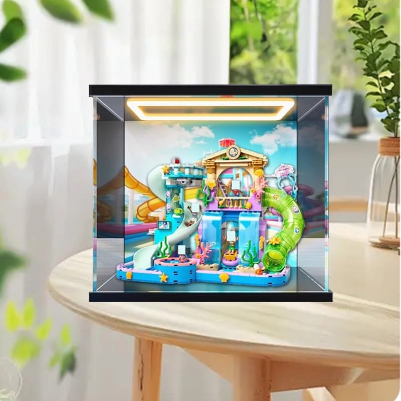 Clear Acrylic Display Case (42630) - Display Case Only Background+Top Light