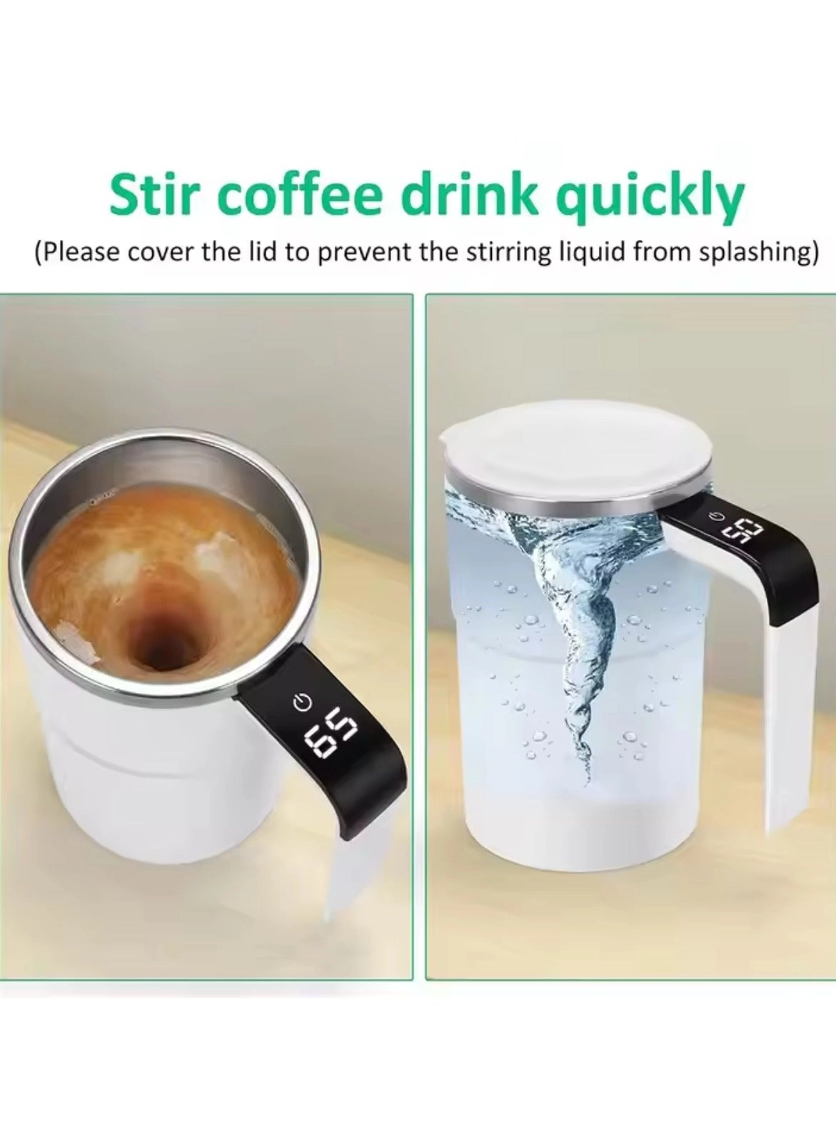 Beverage Stirrer Cup - Automatic Stirring Portable USB Rechargeable