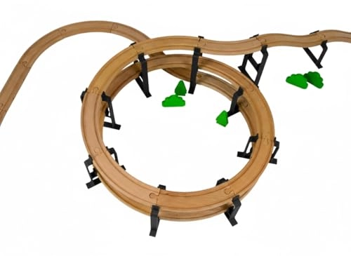 Wooden Train Spiral Rail Mount - 3 Levels