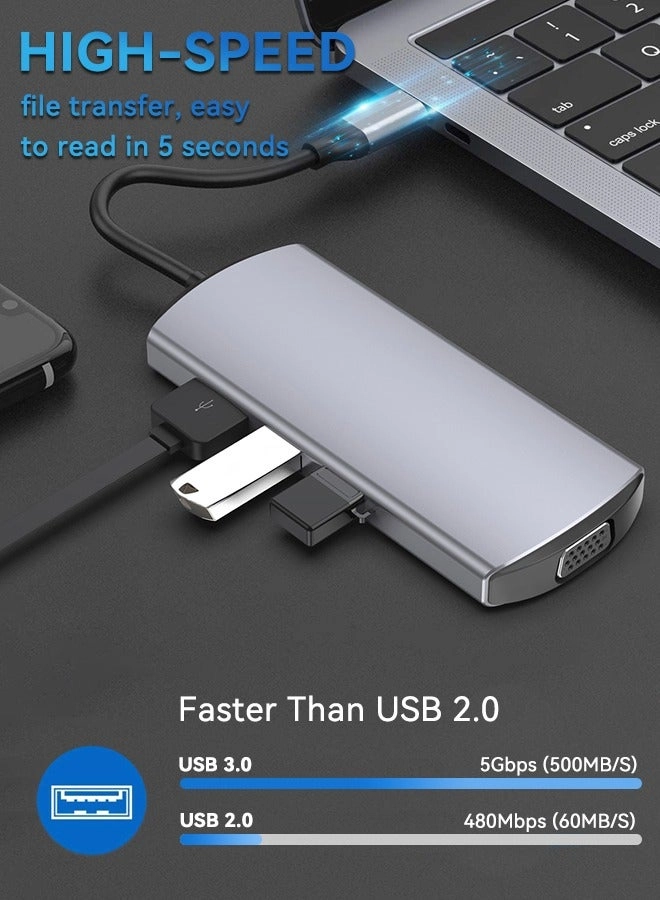 USB Hub - 4K HDMI 100W PD 5Gbps USB 3.0