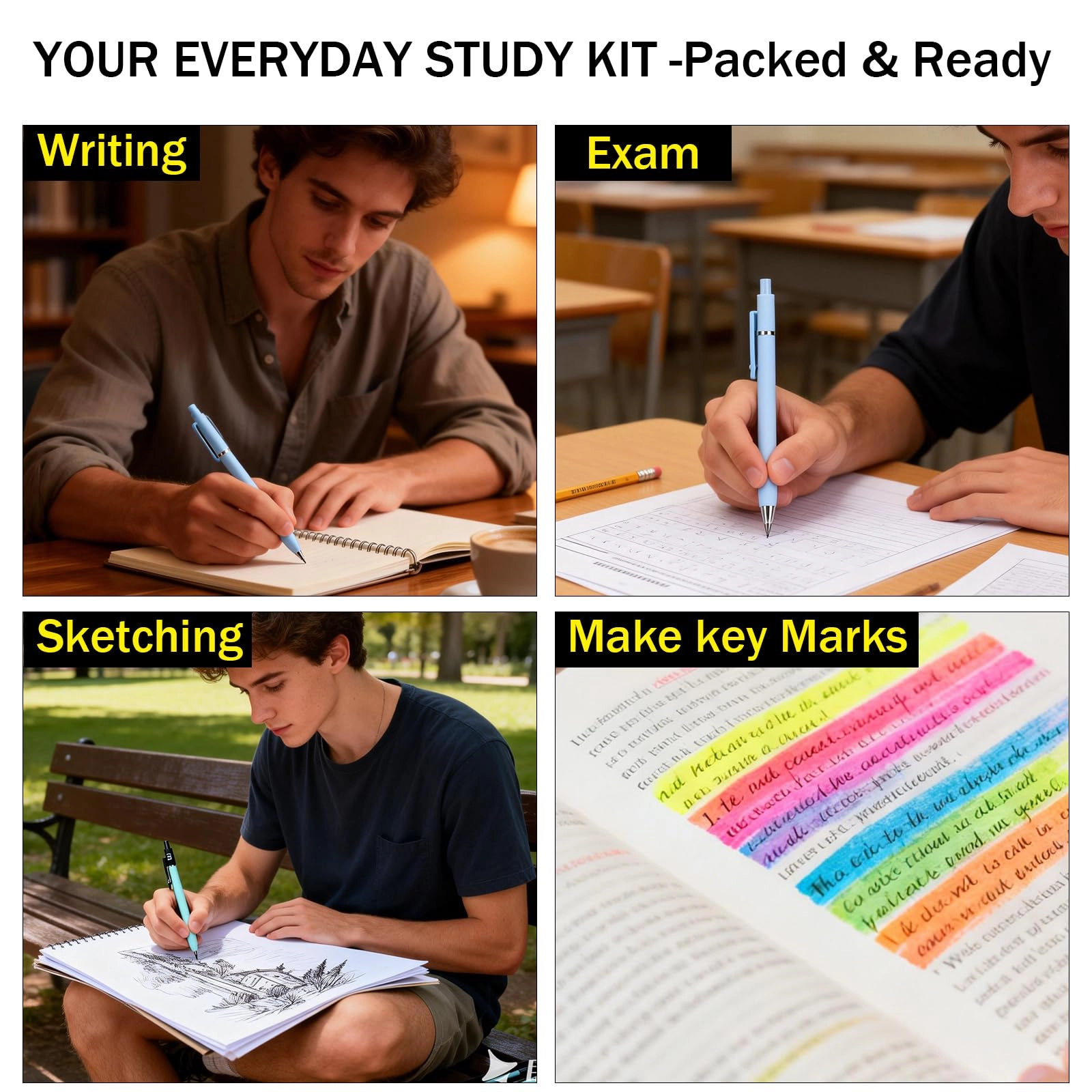 Aesthetic School Supplies - 37pcs Set