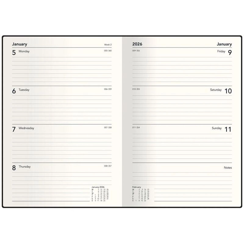 Cat 2026 Planner - A5 Week To View