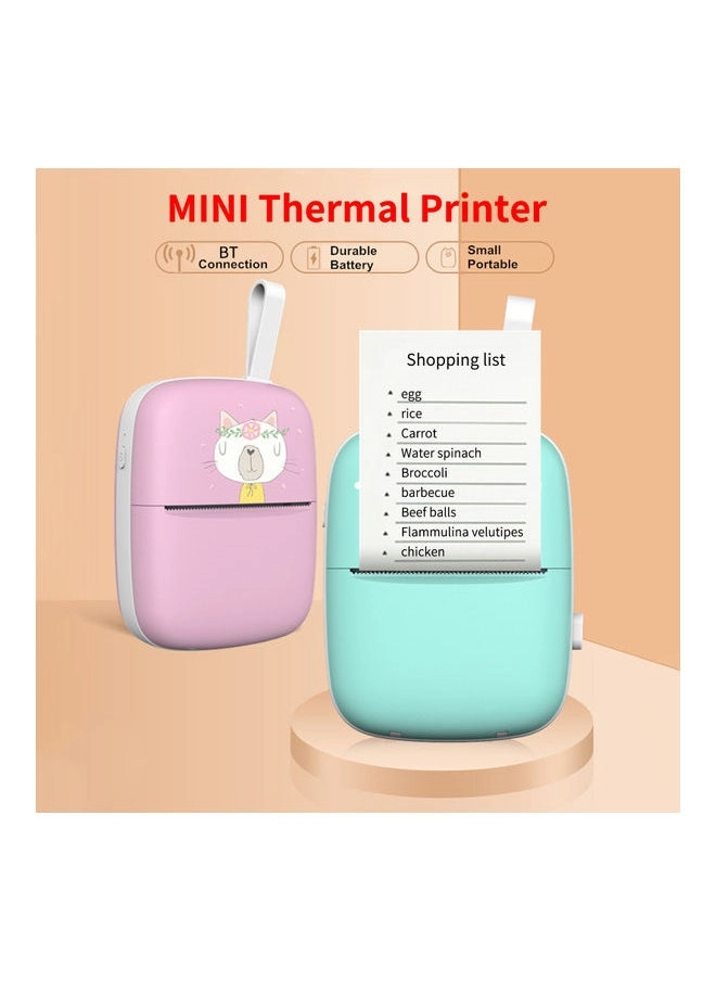 Wireless Mini Photo Printer White/Green