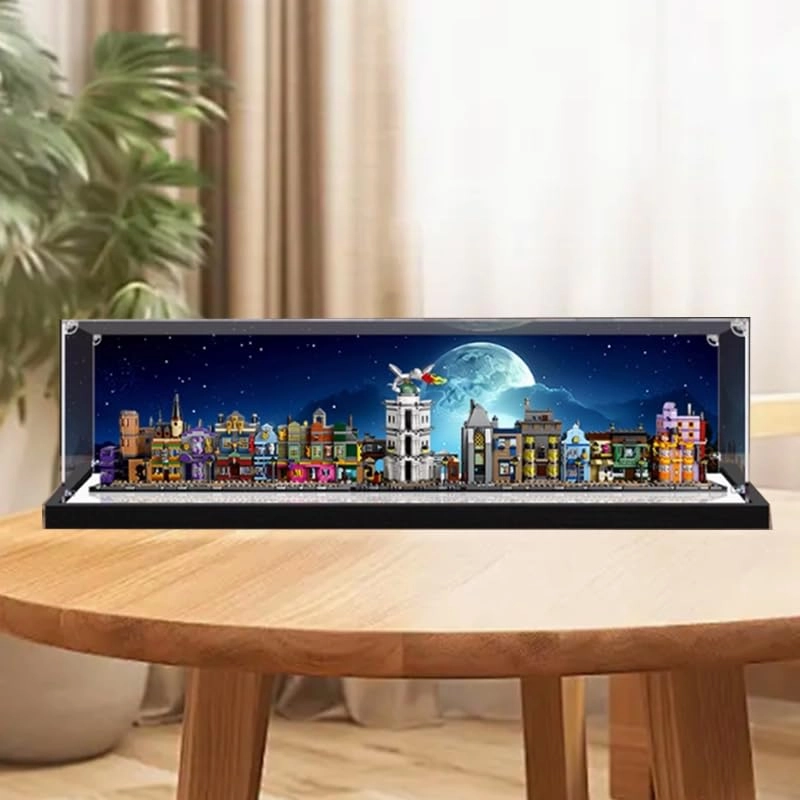 Lego Clear Acrylic Display Case - Diagon Alley Wizarding Shops