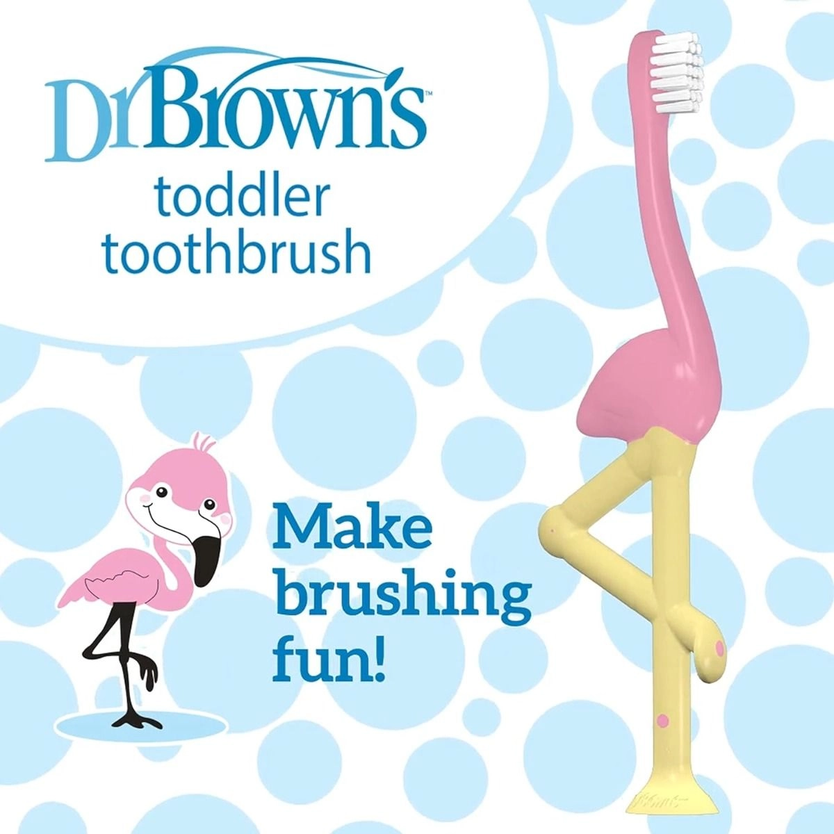 Toddler Toothbrush - Pink Flamingo 1+
