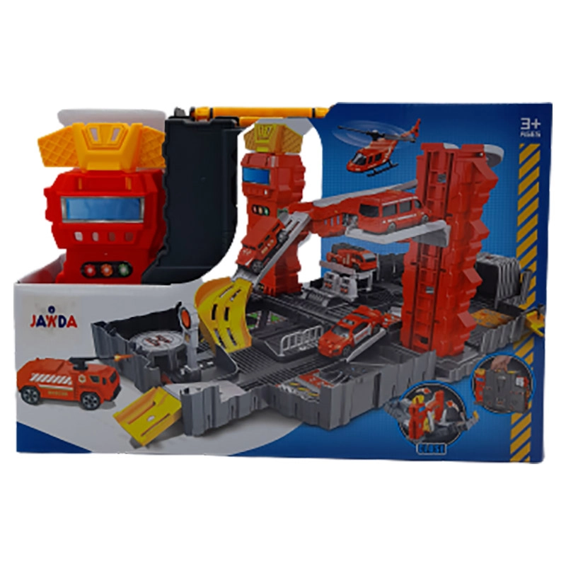 Fire Series Parking Lot - 1 helicopter 2 fire vehicle