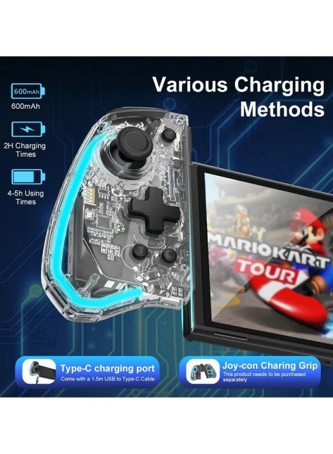 Flinchez Pro Controller - Transparent Nintendo Switch and Switch OLED