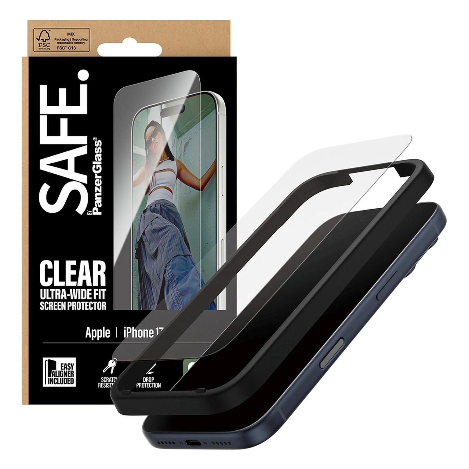 Ultra-Wide Fit Screen Protector for iPhone 17 Pro - EasyAligner