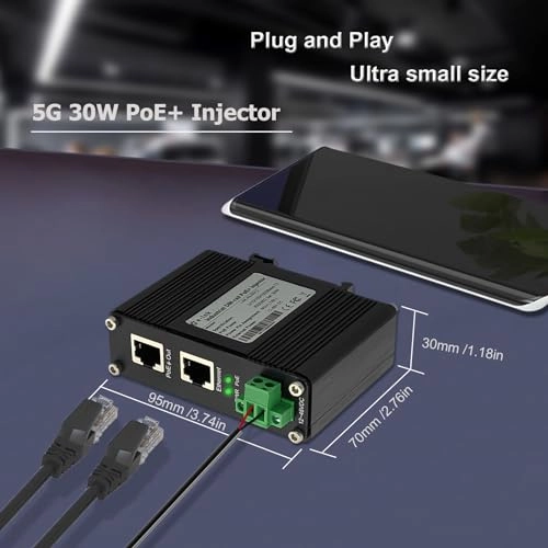 10G-30W - 12~48VDC 30W 1 IEEE802.3 af/at 10/100/1000/2.5G/5G/10G